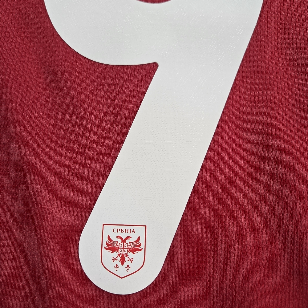 Puma Serbia Aleksandar Mitrovic #9 2024/2025 Home Jersey EURO 2024 PATCHES XL - Picture 11 of 16